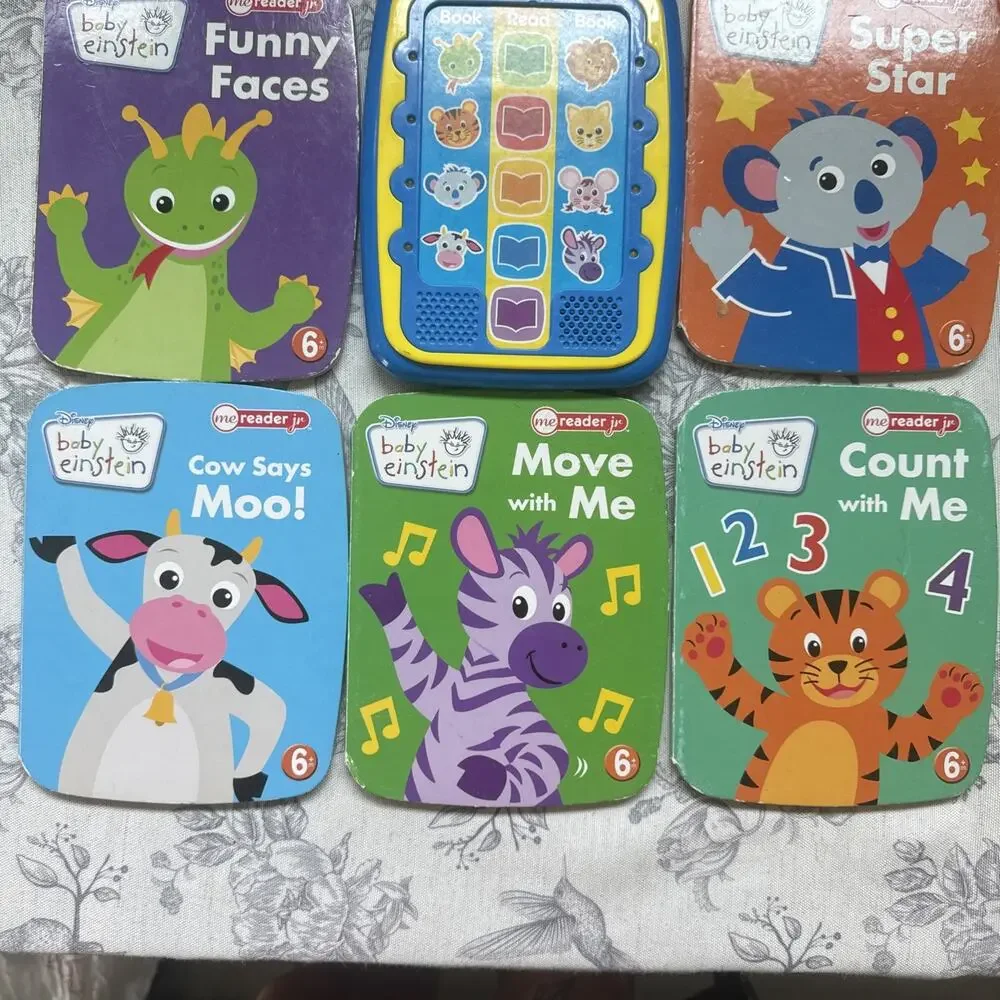 Me Reader Jr. 8 Book Library Electronic Reader Disney Baby Einstein Audio